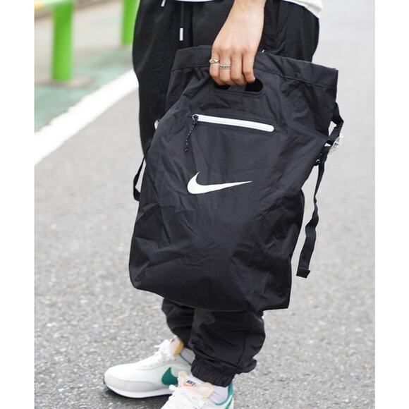 Nike Stash Tote Bag Sports Travel Packable Storage Black White DD1357 010 EUC - Picture 6 of 16